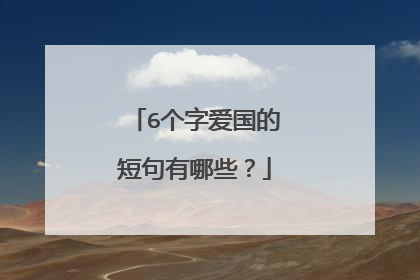 6个字爱国的短句有哪些?