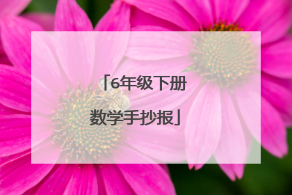6年级下册数学手抄报