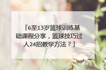 6至13岁篮球训练基础课程分享,篮球技巧过人24招教学方法?