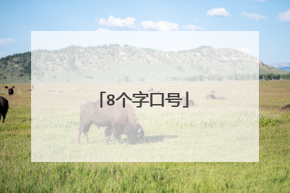 8个字口号