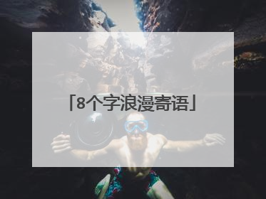8个字浪漫寄语