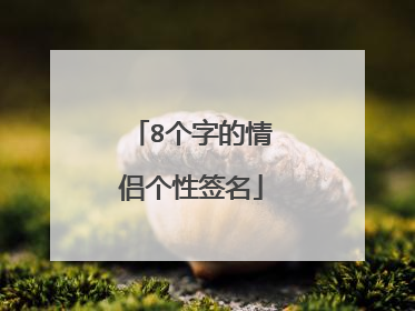 8个字的情侣个性签名