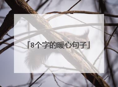 8个字的暖心句子