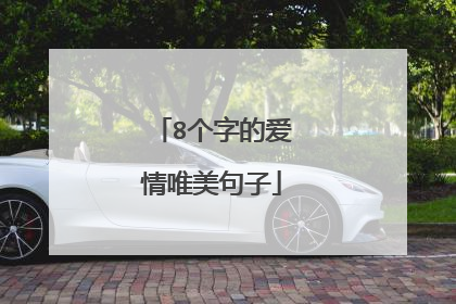 8个字的爱情唯美句子