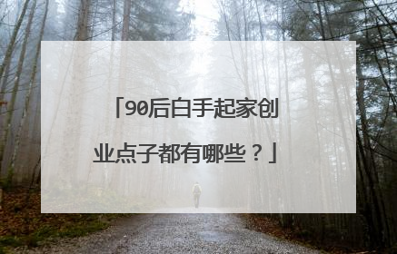 90后白手起家创业点子都有哪些?