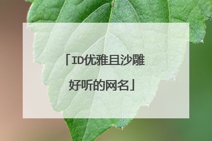 ID优雅且沙雕 好听的网名