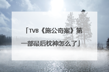 TVB《施公奇案》第一部最后枕神怎么了