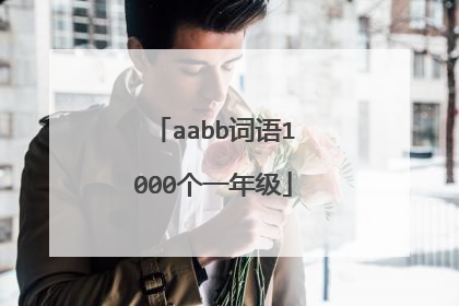 aabb词语1000个一年级