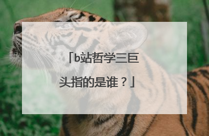 b站哲学三巨头指的是谁？