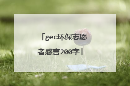 gec环保志愿者感言200字