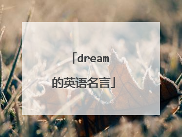 dream的英语名言