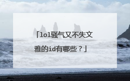 lol骚气又不失文雅的id有哪些?
