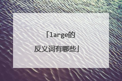 large的反义词有哪些