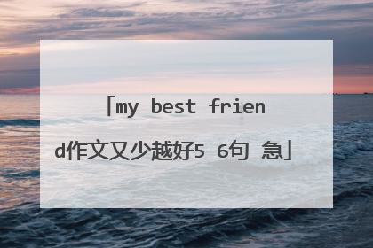 my best friend作文又少越好5 6句 急