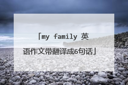 my family 英语作文带翻译成6句话