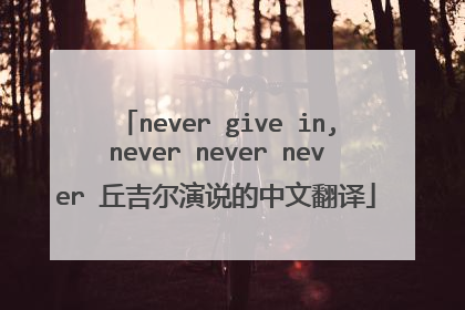 never give in,never never never 丘吉尔演说的中文翻译