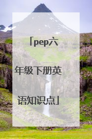 pep六年级下册英语知识点