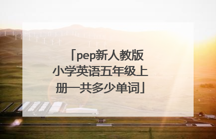 pep新人教版小学英语五年级上册一共多少单词