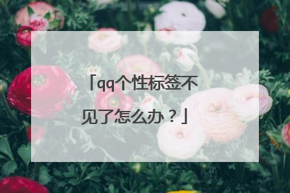 qq个性标签不见了怎么办?