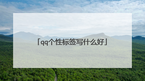 qq个性标签写什么好