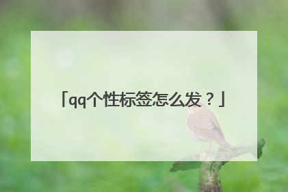 qq个性标签怎么发?