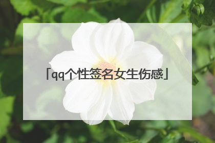 qq个性签名女生伤感