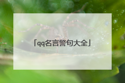qq名言警句大全