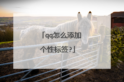 qq怎么添加个性标签?