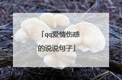 qq爱情伤感的说说句子