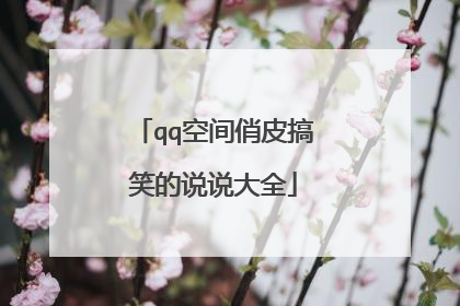 qq空间俏皮搞笑的说说大全