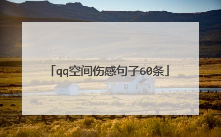 qq空间伤感句子60条