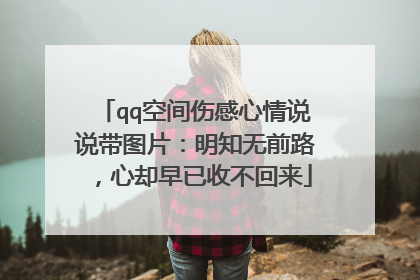 qq空间伤感心情说说带图片:明知无前路,心却早已收不回来
