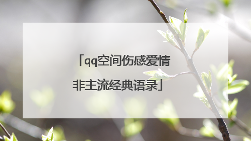 qq空间伤感爱情非主流经典语录
