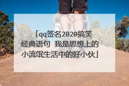 qq签名2020搞笑经典语句 我是思想上的小流氓生活中的好小伙