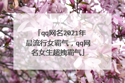 qq网名2021年最流行女霸气,qq网名女生超拽霸气