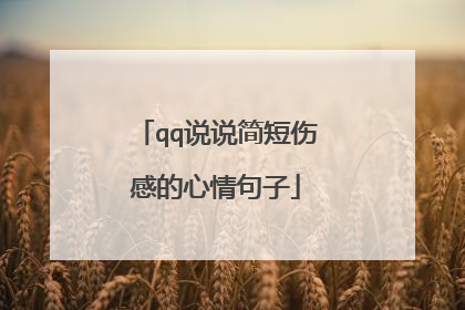 qq说说简短伤感的心情句子