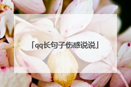 qq长句子伤感说说