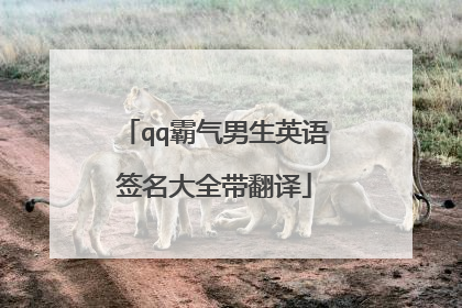 qq霸气男生英语签名大全带翻译