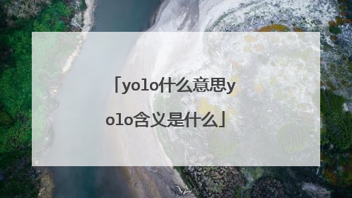 yolo什么意思yolo含义是什么