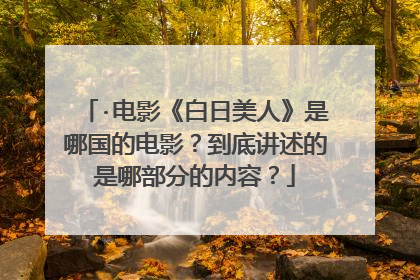 ·电影《白日美人》是哪国的电影？到底讲述的是哪部分的内容？